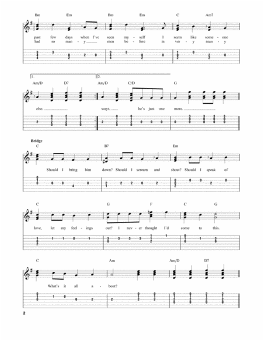 I Don't Know How To Love Him (from Jesus Christ Superstar) Guitar Tablature scores gallery preview page 2