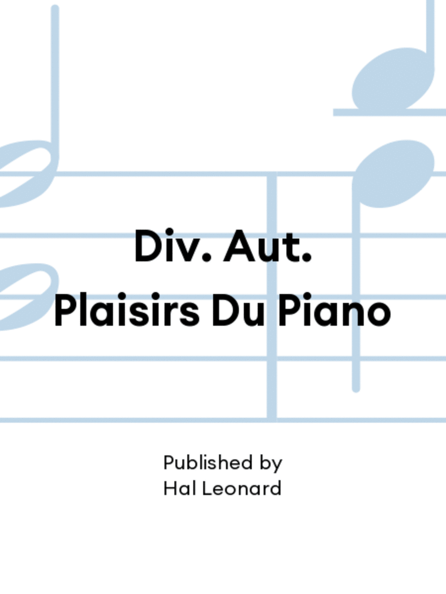 Div. Aut. Plaisirs Du Piano Piano scores gallery preview page 1
