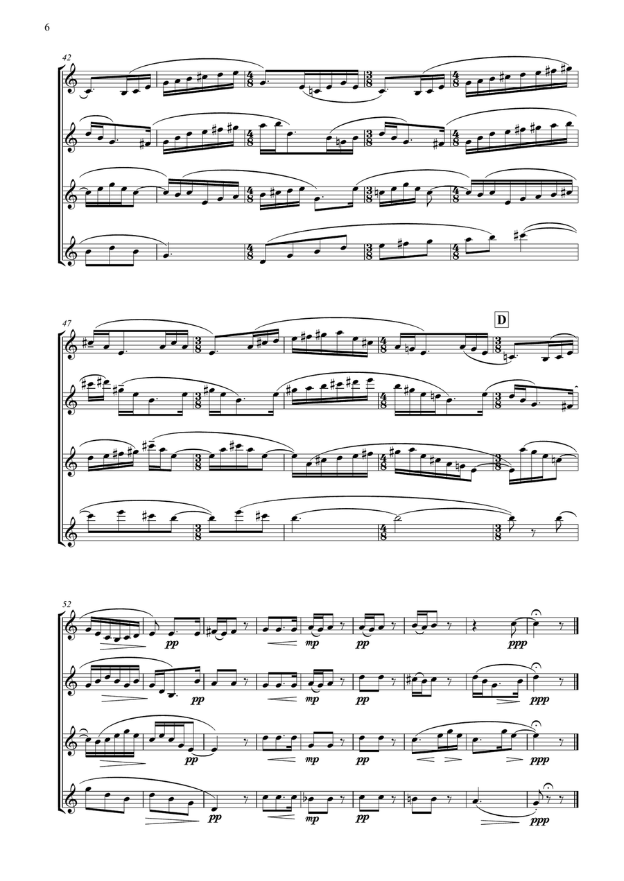 Olympian Sketches (Saxophone Quartet) Saxophone Quartet scores gallery preview page 5