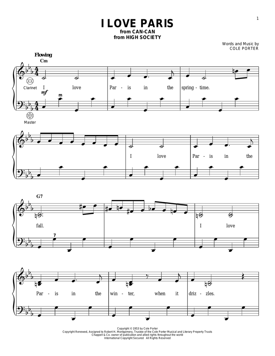I Love Paris I Love Paris Accordion scores gallery preview page 1