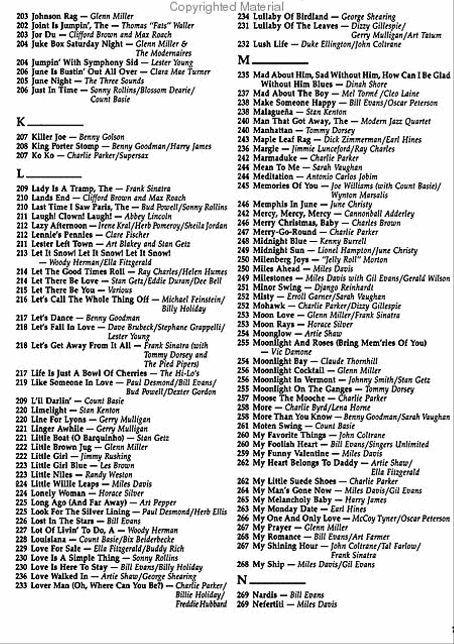 The Ultimate Jazz Fake Book Piano, Vocal, Guitar scores gallery preview page 4