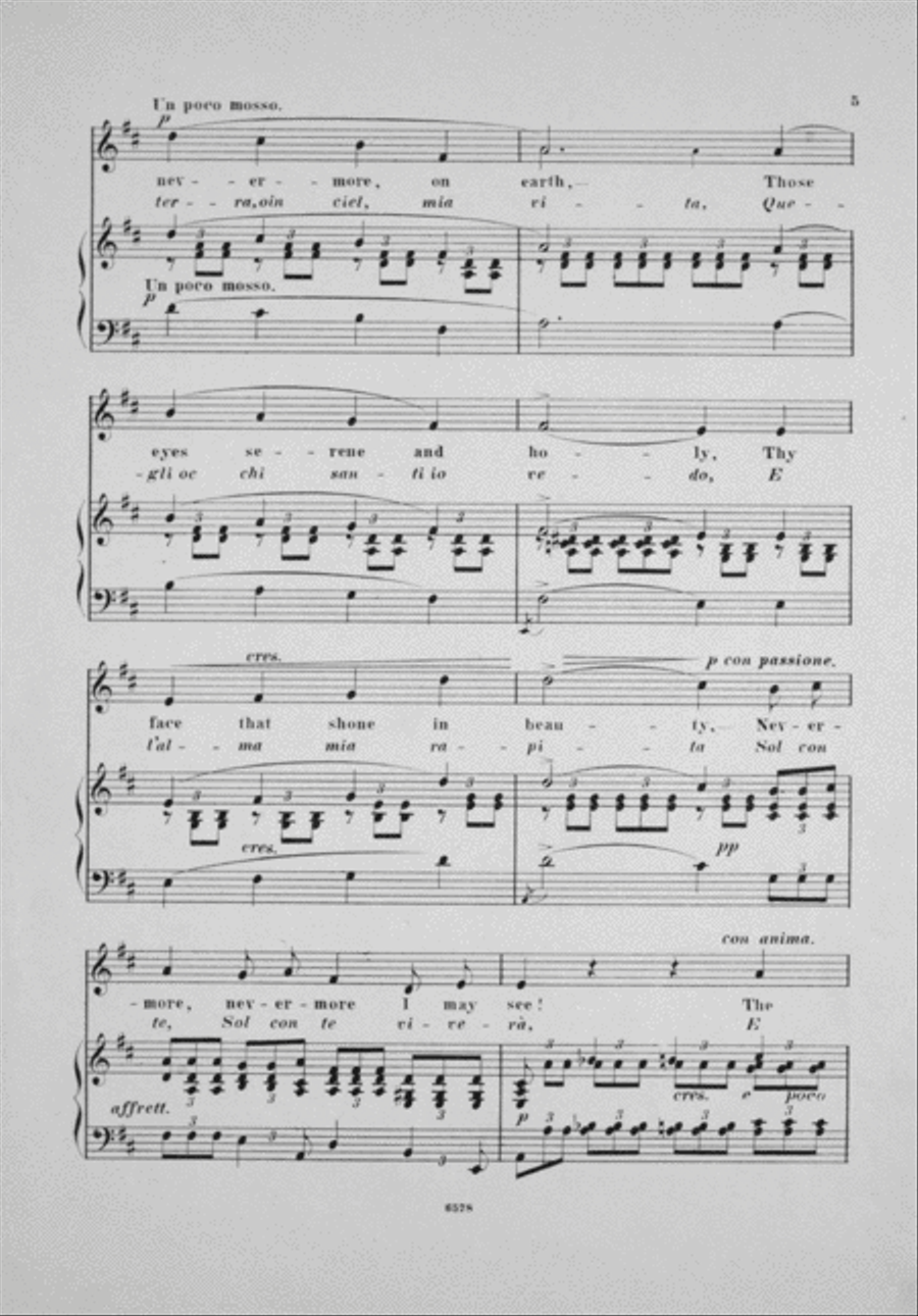 For All Eternity (Eternamente-A Jamais-in Alle Ewigkeit). Song Voice scores gallery preview page 5