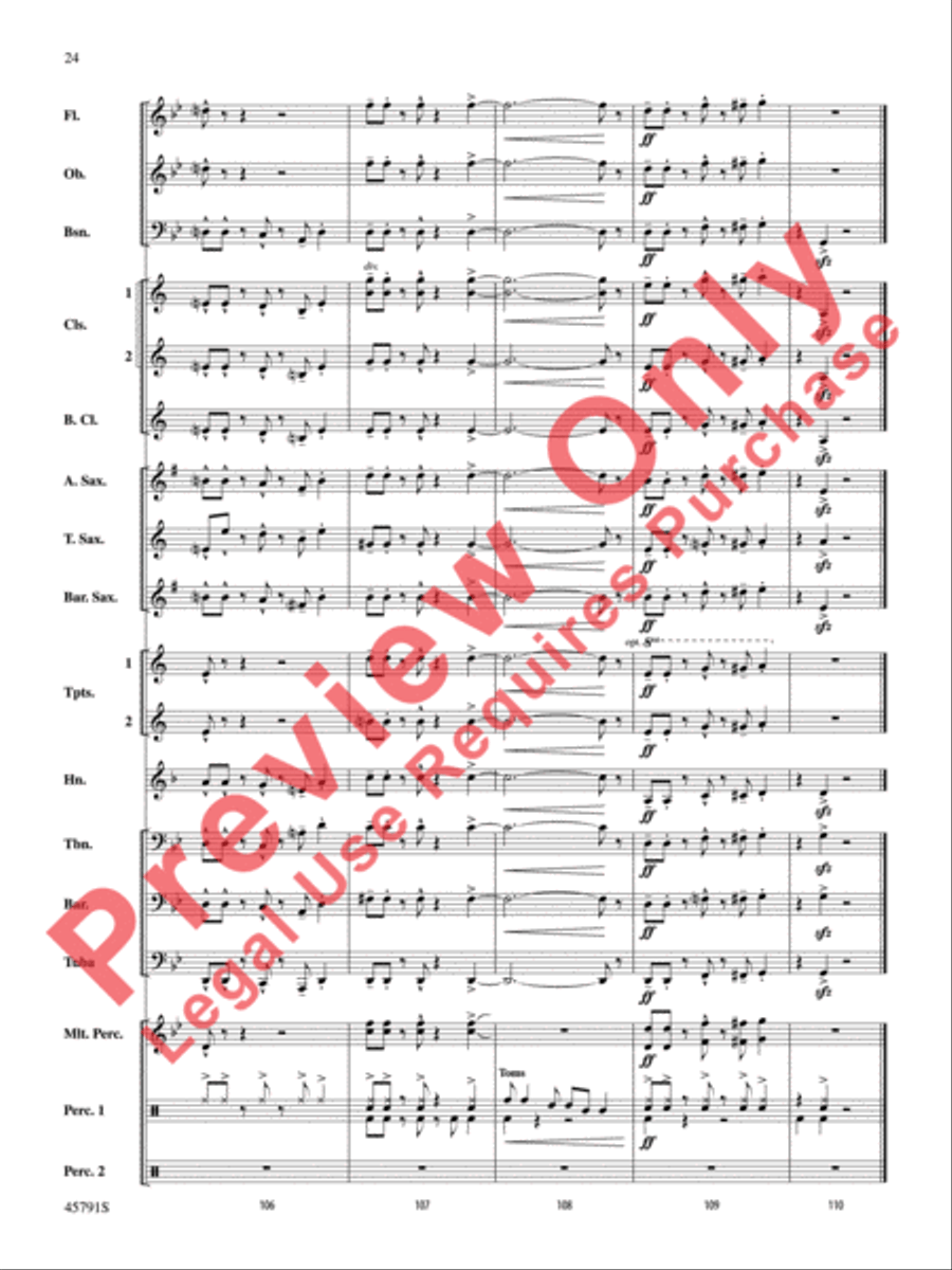 Sambeando Concert Band scores gallery preview page 25
