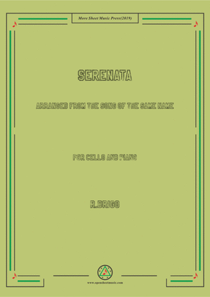 Book cover for Drigo-Serenata,for Cello and Piano,for Voice and Piano
