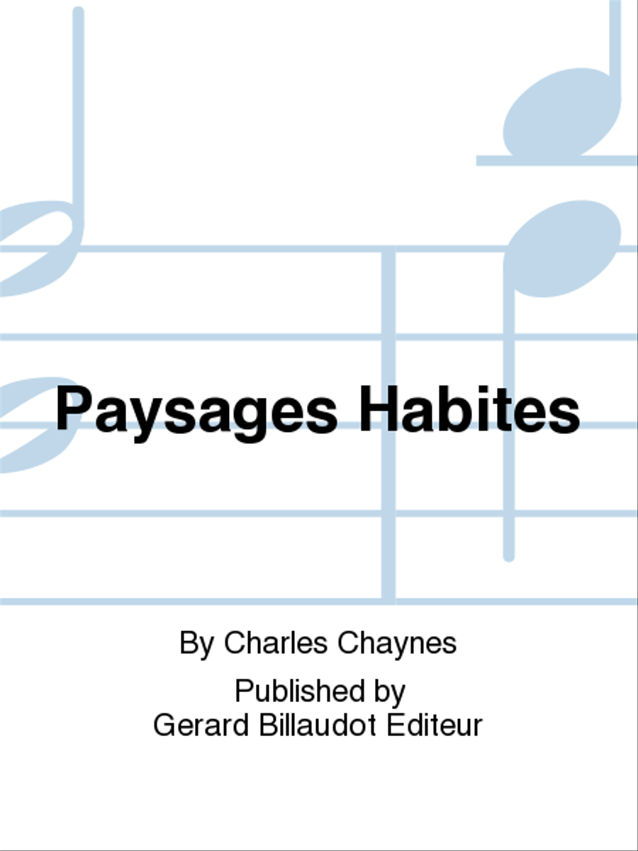 Paysages Habites Paysages Habites Piano Solo scores gallery preview page 1