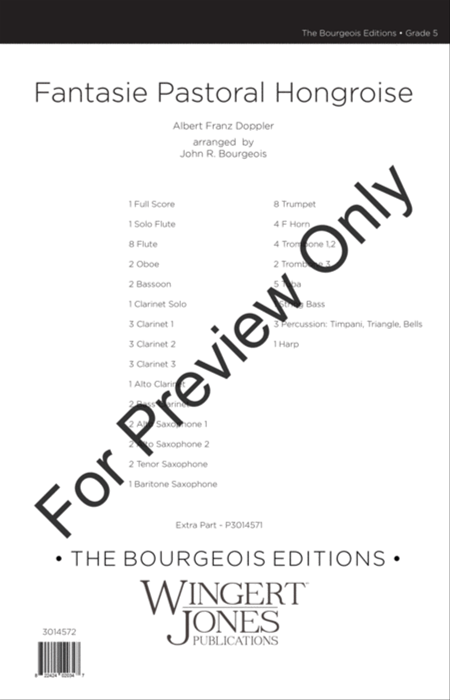 Fantasie Pastoral Hongroise (Score) Concert Band scores gallery preview page 2