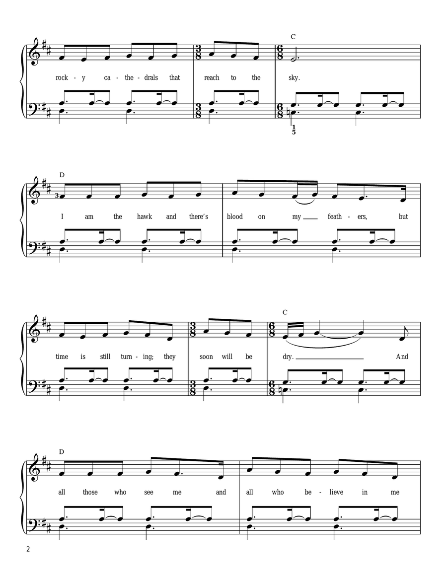 The Eagle And The Hawk The Eagle And The Hawk Easy Piano scores gallery preview page 2