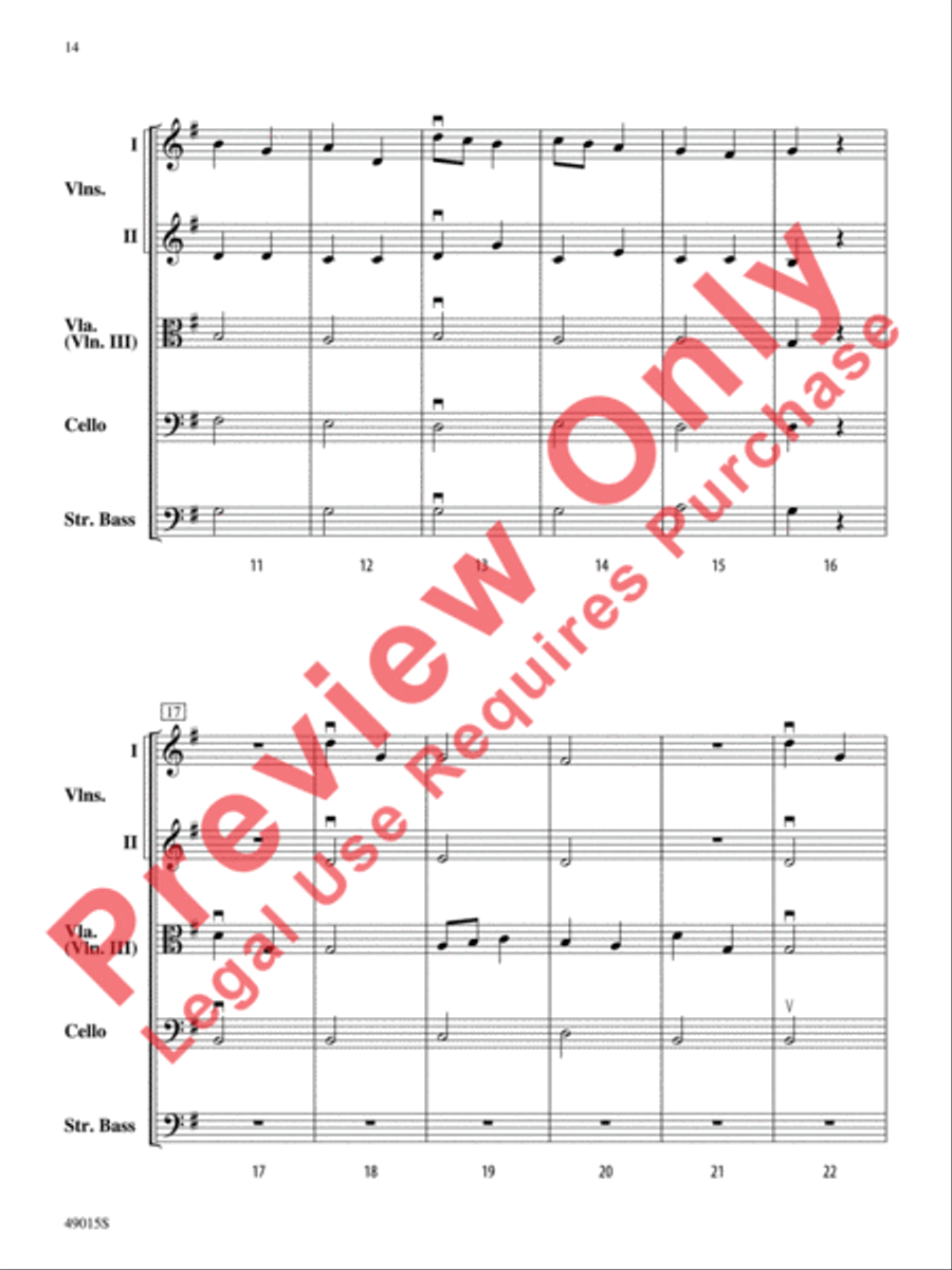 Petite Suite Française String Orchestra scores gallery preview page 15