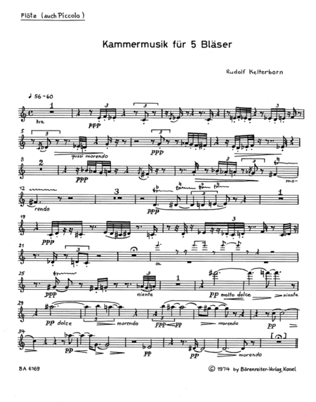 Kammermusik for five Wind Players