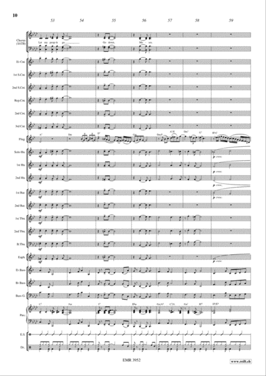 Let My People Go 4-Part scores gallery preview page 10
