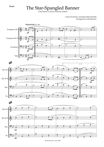 The Star-Spangled Banner - EUA Hymn (Brass Quartet) image number null