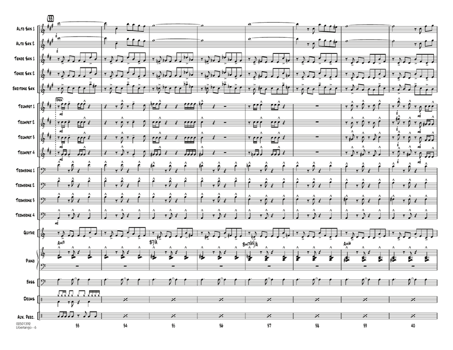 Libertango - Conductor Score (Full Score) Jazz Ensemble scores gallery preview page 6