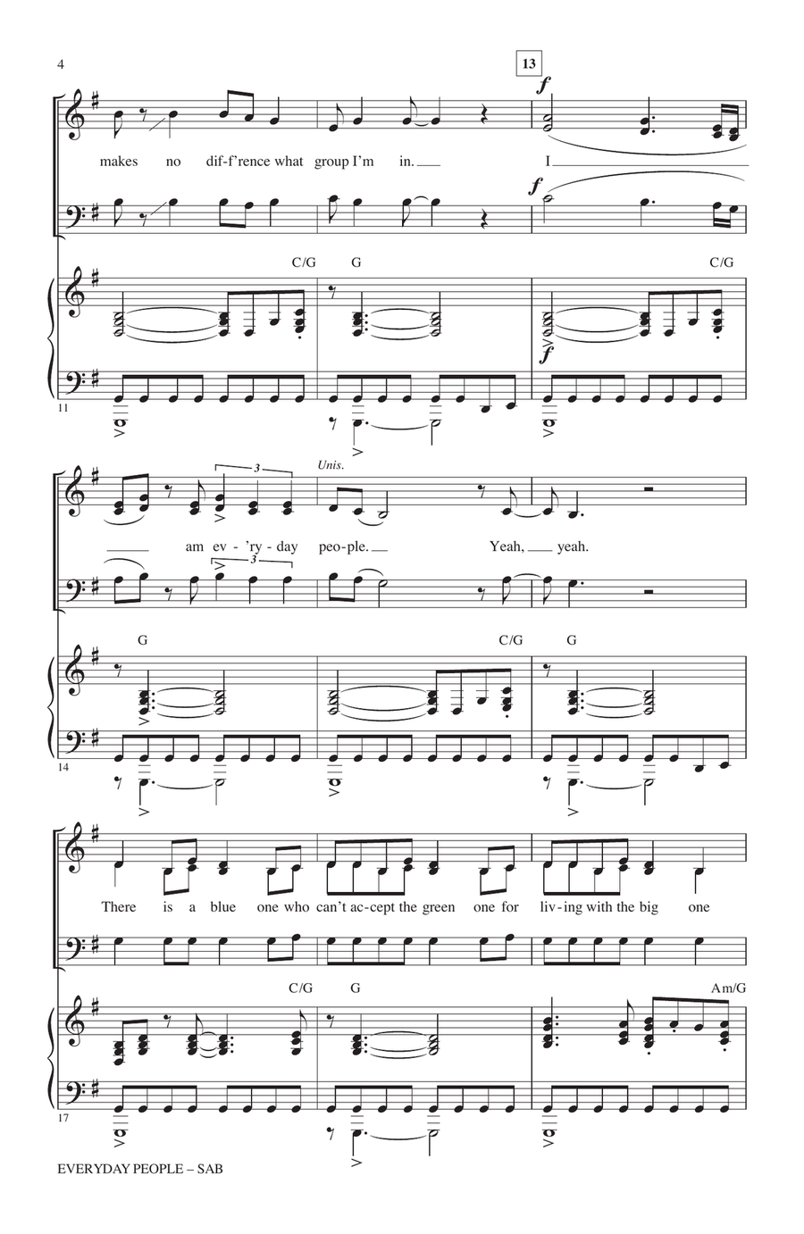 Everyday People 3-Part scores gallery preview page 2