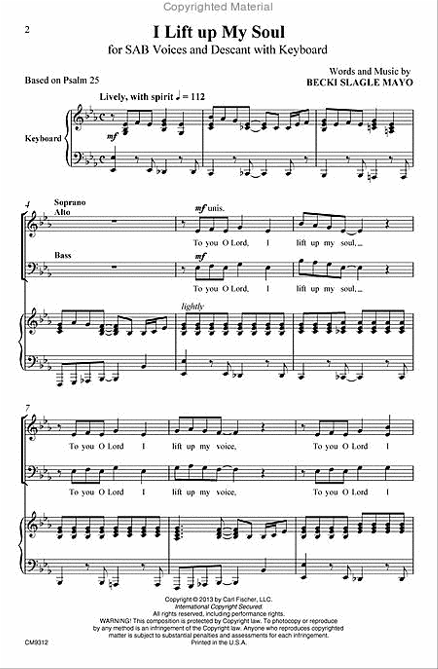 I Lift Up My Soul I Lift Up My Soul Choir scores gallery preview page 2