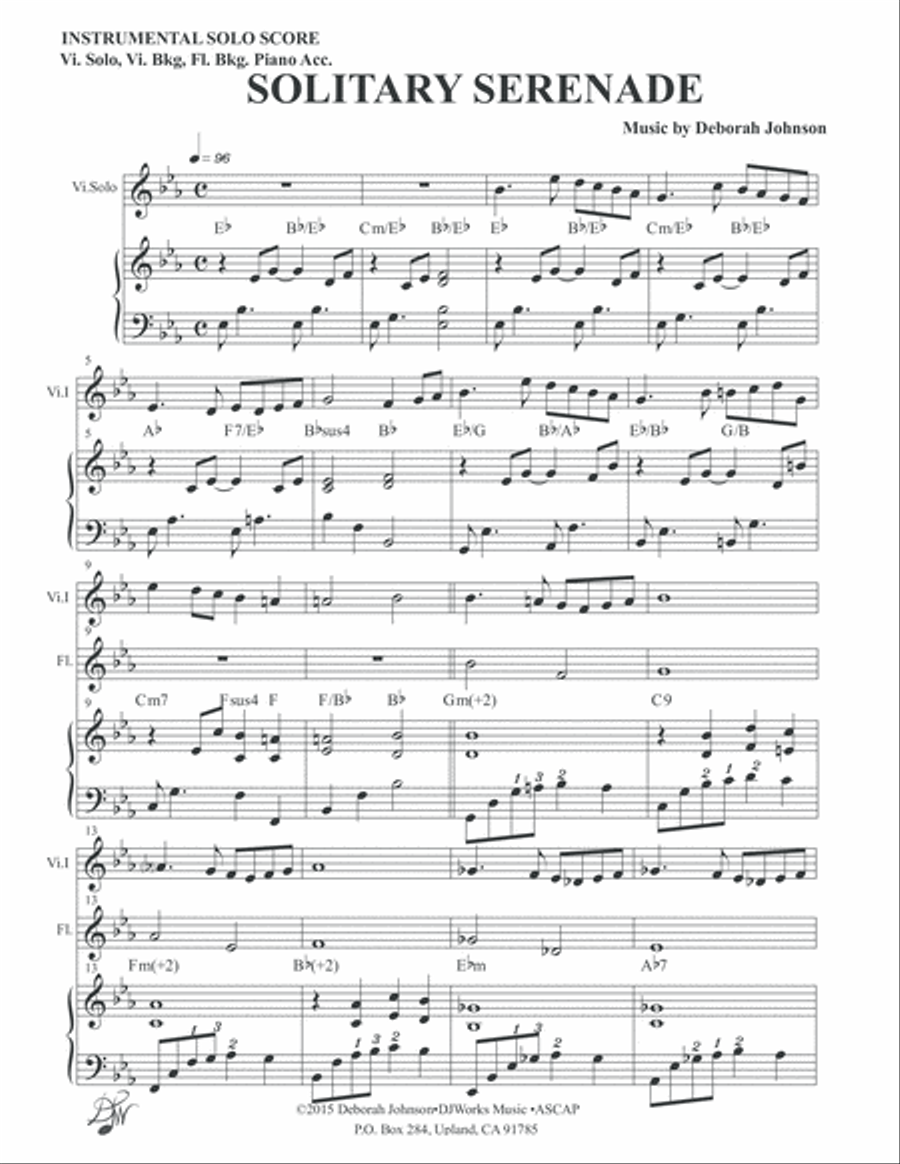 Solitary Serenade Inst. Solo Score Flute scores gallery preview page 3