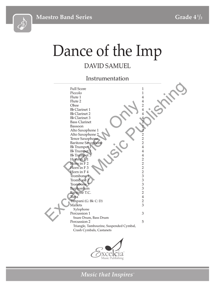 Dance of the Imp (Score) Concert Band scores gallery preview page 2