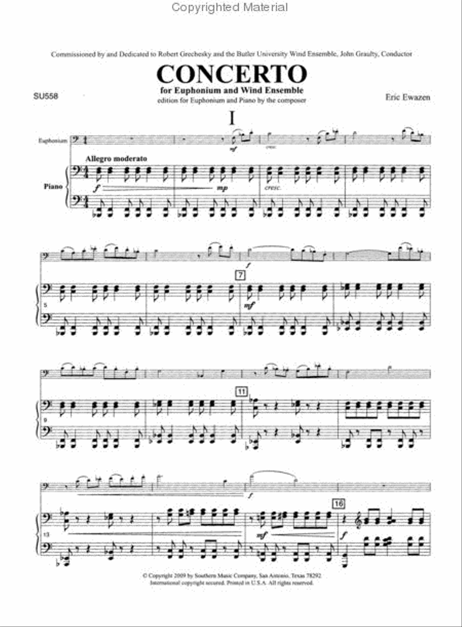 Concerto for Euphonium Baritone Horn scores gallery preview page 2