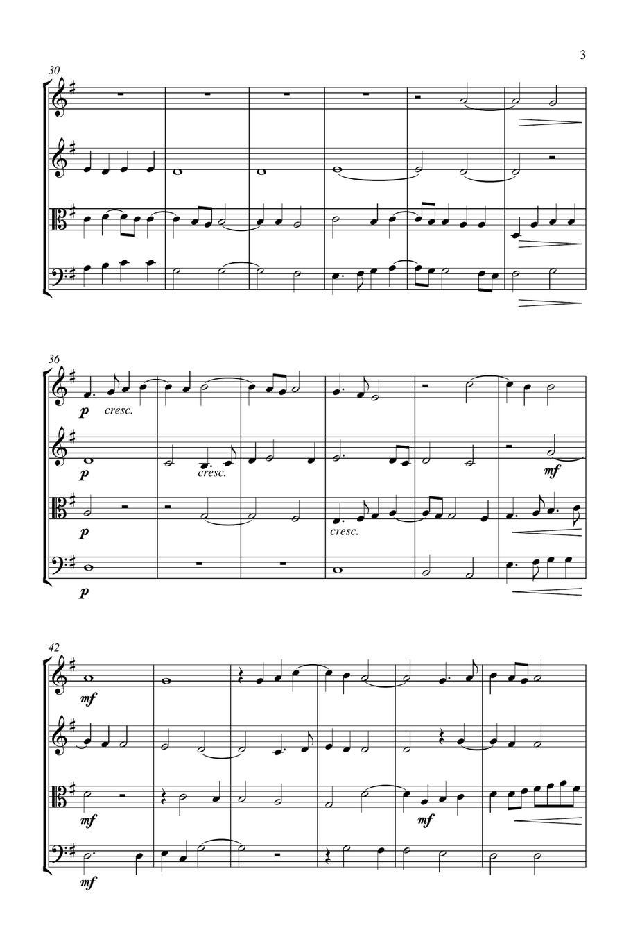 Sicut Cervus String Quartet scores gallery preview page 4