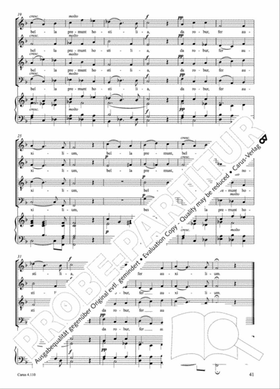 20 Latin Motets (Chants sacres latin/ 20 latein. Motetten) 4-Part scores gallery preview page 42