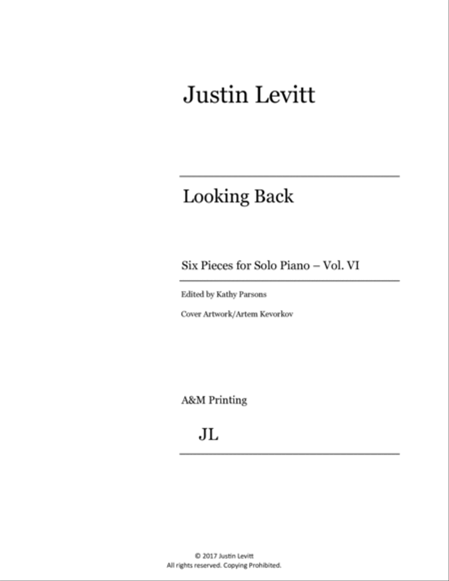 Justin Levitt Piano Solos - Looking Back (Vol. VI) Piano Solo scores gallery preview page 3
