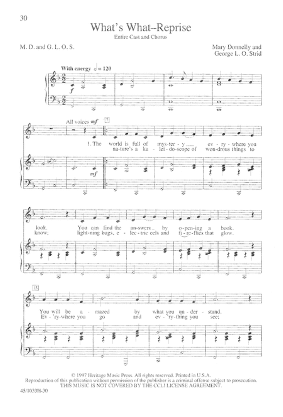 Watts It All About? The Whole Shocking Story Unison Choir scores gallery preview page 31
