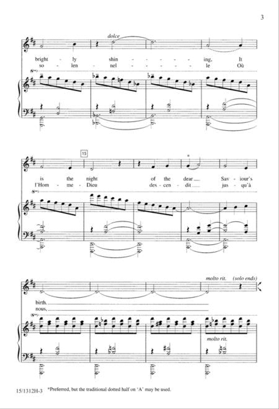 O Holy Night 4-Part scores gallery preview page 3