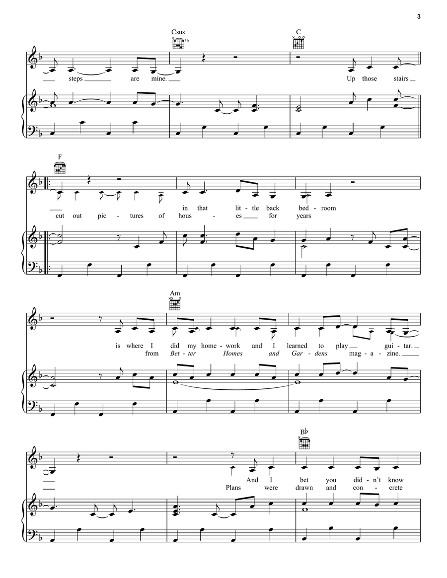 The House That Built Me Piano, Vocal, Guitar scores gallery preview page 3