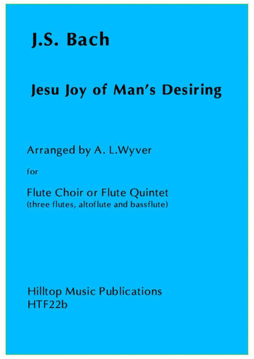 Jesu Joy of Mans Desiring arranged for Flute Choir or Quintet image number null