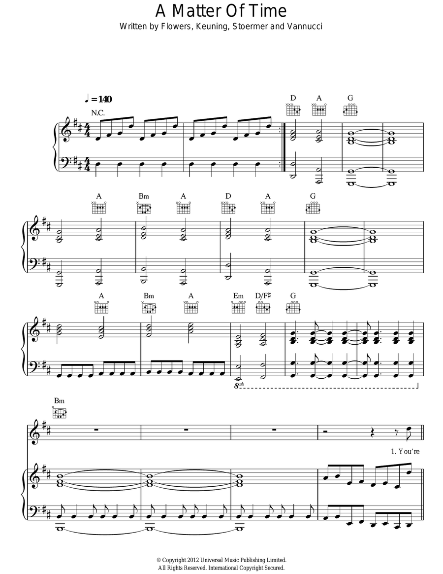 A Matter Of Time A Matter Of Time Acoustic Guitar scores gallery preview page 1