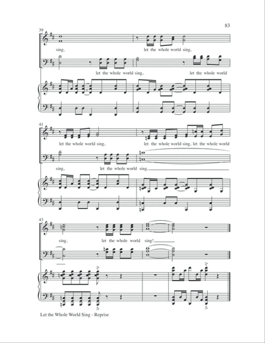 Let the Whole World Sing 4-Part scores gallery preview page 87