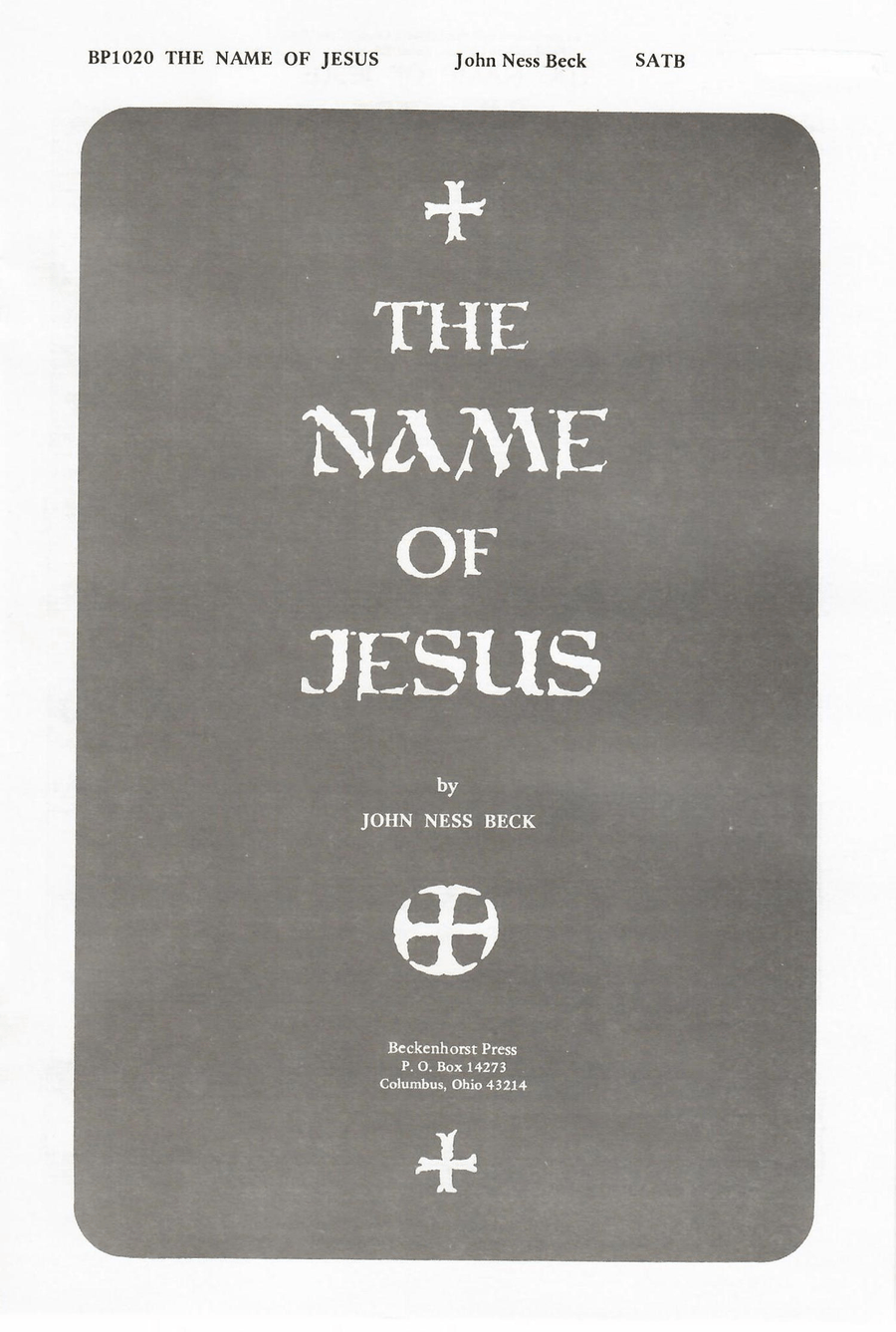 Name of Jesus, The 4-Part scores gallery preview page 1
