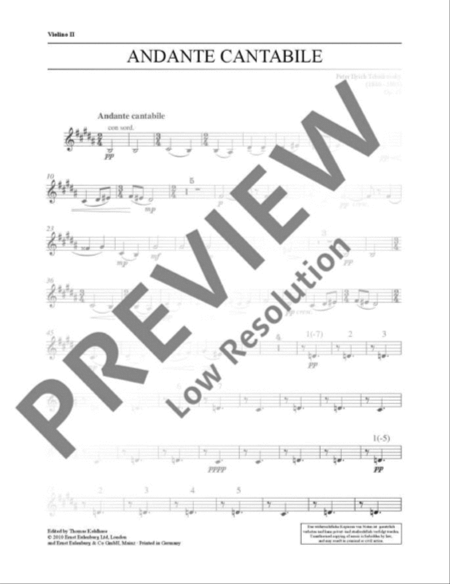 Andante Cantabile String Orchestra scores gallery preview page 18