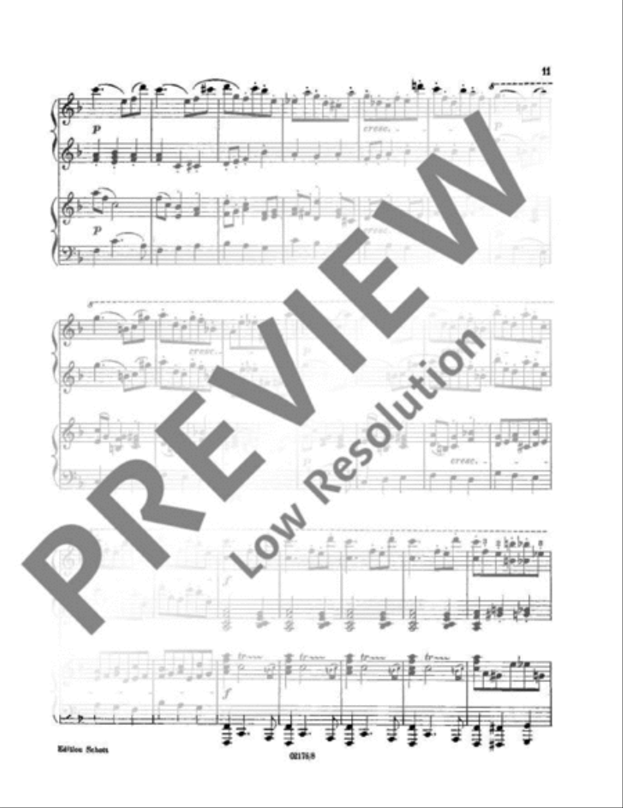Siegfrieds Rheinfahrt Piano Duet scores gallery preview page 14
