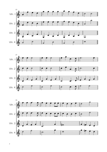Jingle Bells - Violin Quartet image number null