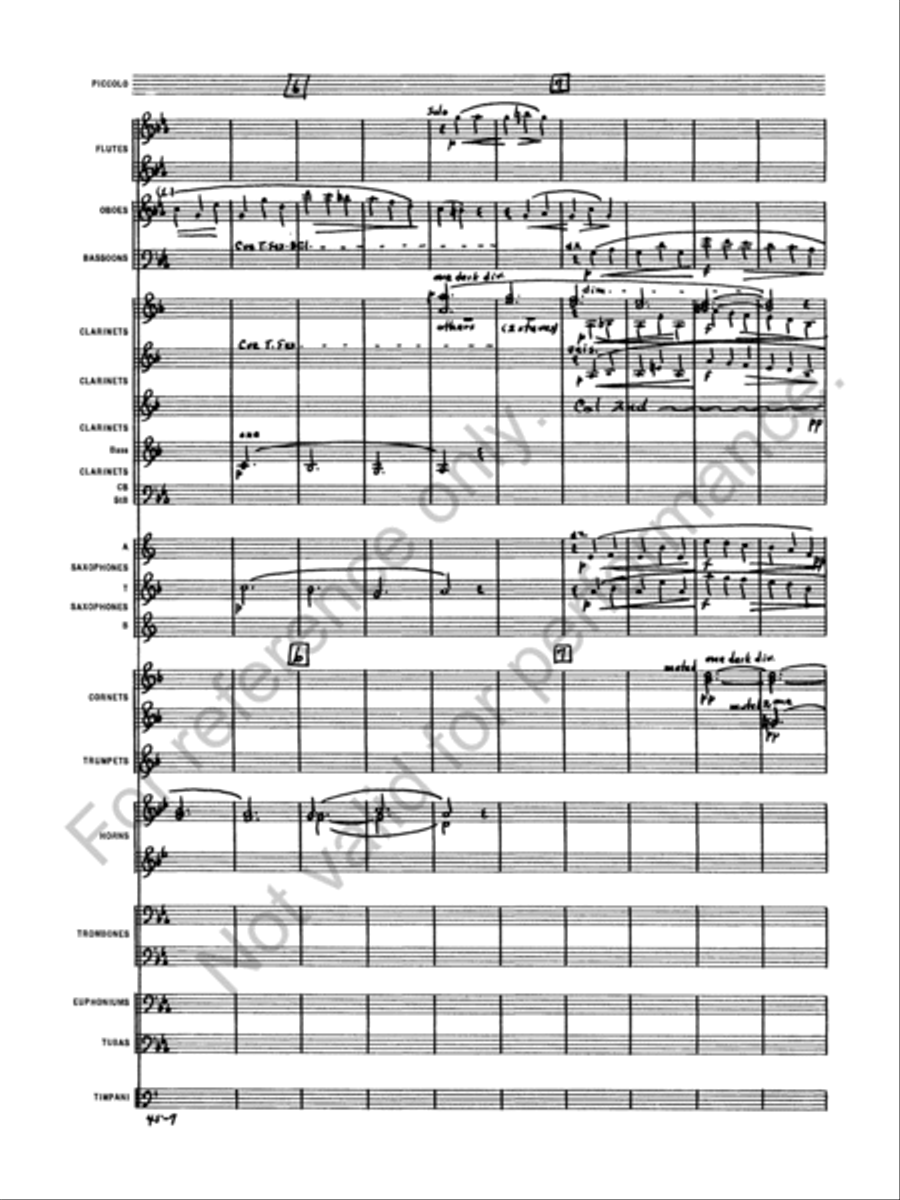 Symphony No. 1 Concert Band scores gallery preview page 10