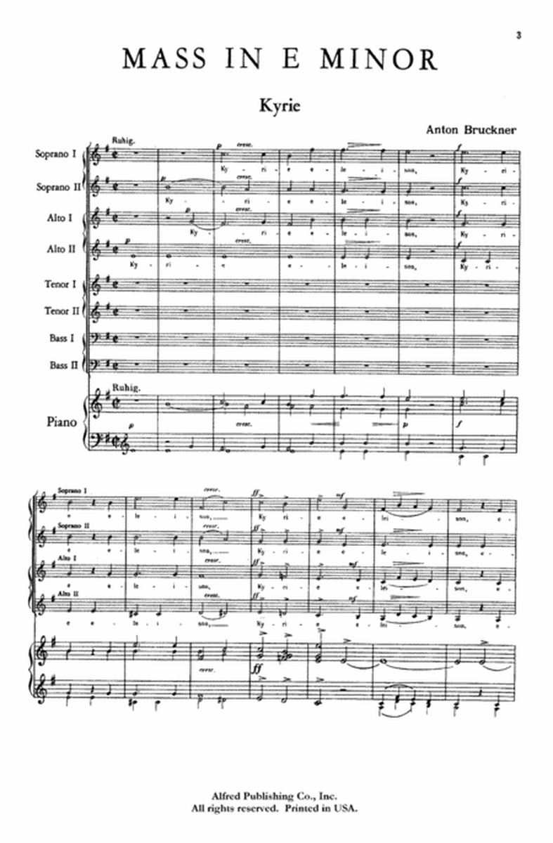 Mass No. 2 in E Minor