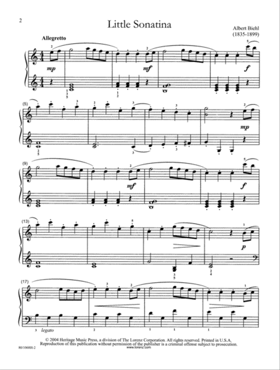 Little Sonatina Piano Solo scores gallery preview page 2