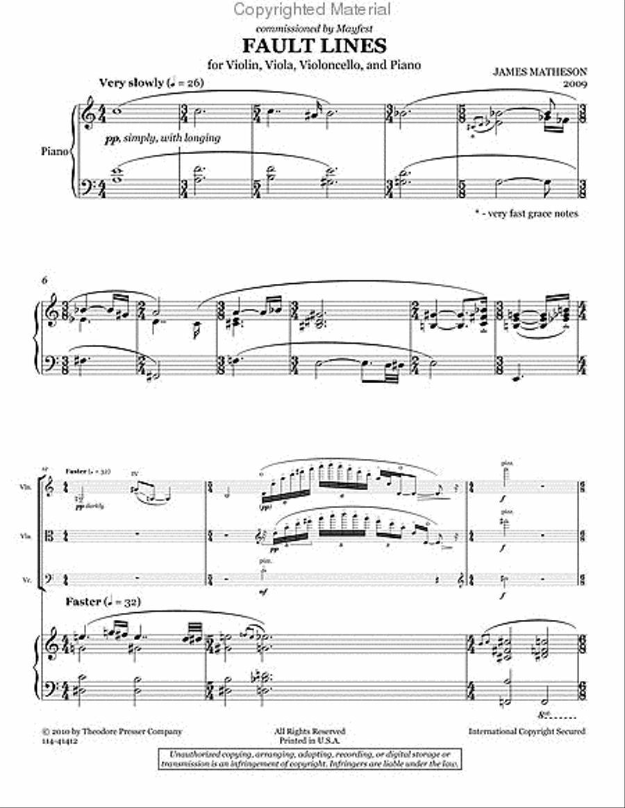 FAULT LINES Chamber Music scores gallery preview page 2