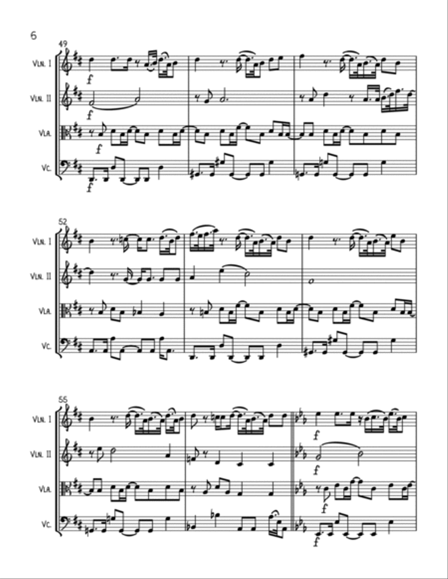Love On Top String Quartet scores gallery preview page 6