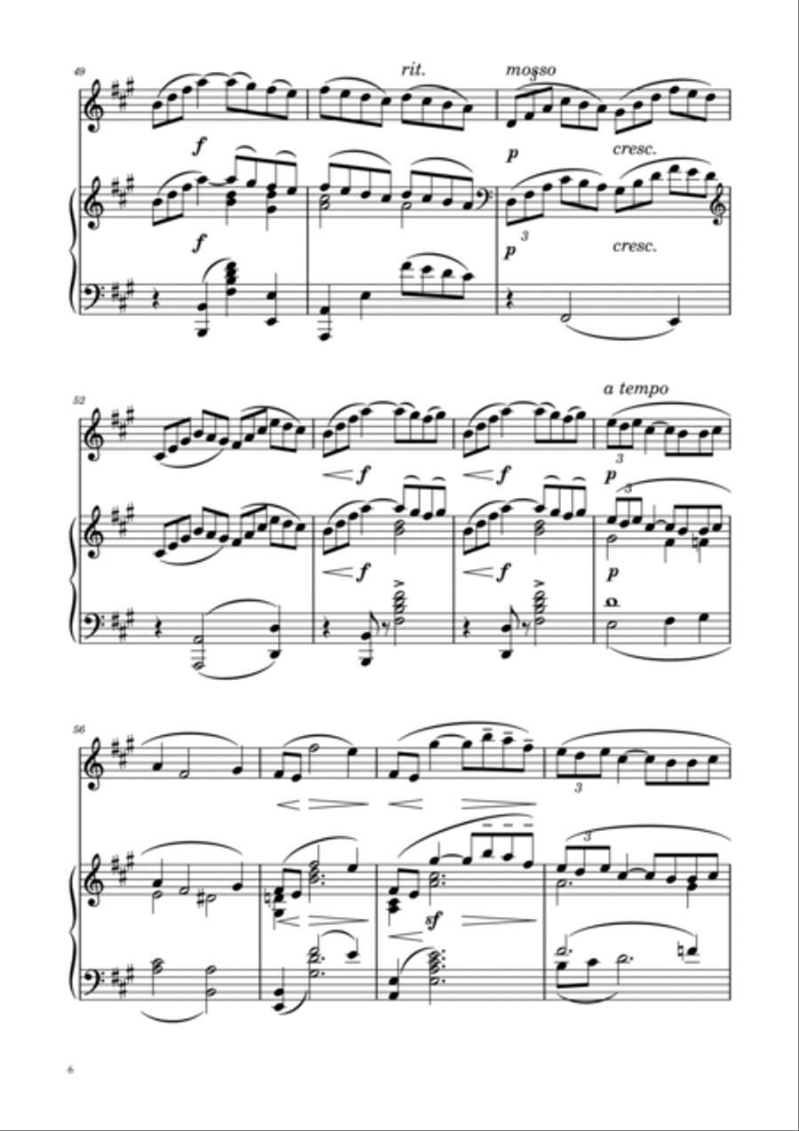 Debussy - Arabesque Nº1 - Violin Solo w/ Piano Accompaniment Violin Solo scores gallery preview page 6
