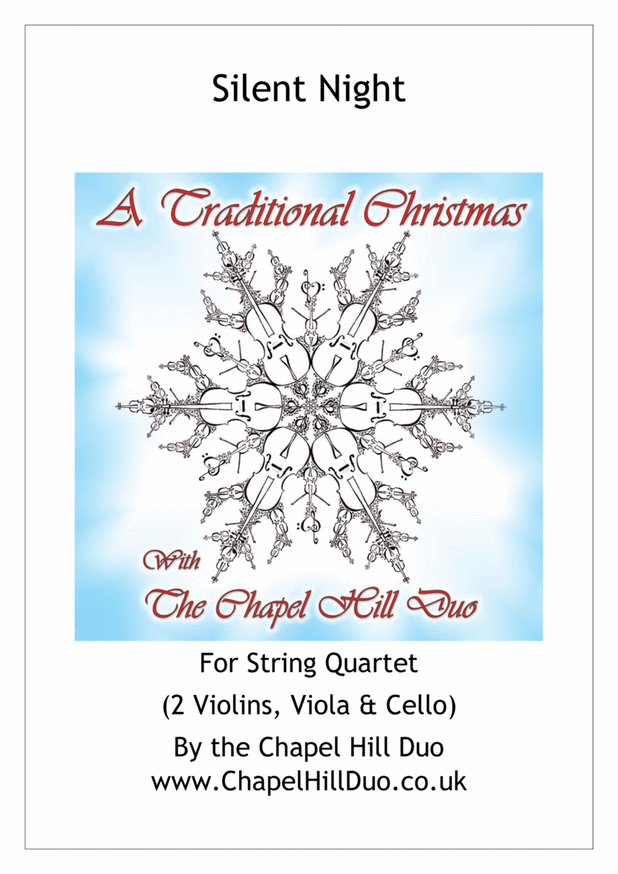 Silent Night for String Quartet - Full Length arrangement by the Chapel Hill Duo String Quartet scores gallery preview page 1