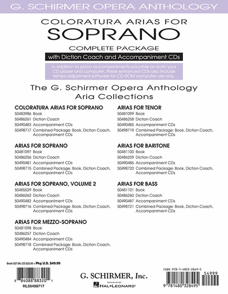 Coloratura Arias for Soprano – Complete Package image number null
