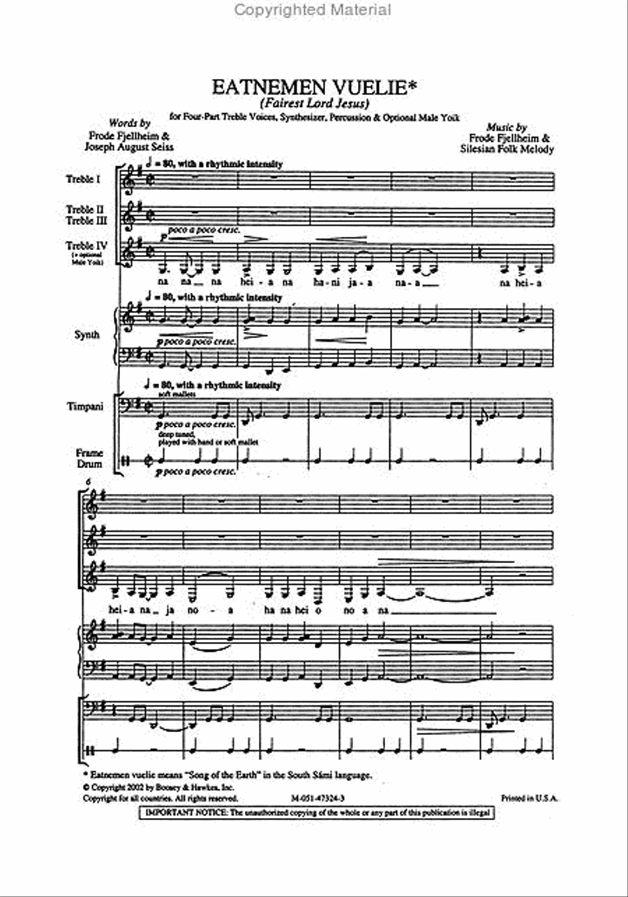 Fairest Lord Jesus 4-Part scores gallery preview page 2