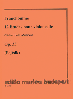 Book cover for 12 Etudes, Op. 35 (Violoncello II ad lib.)