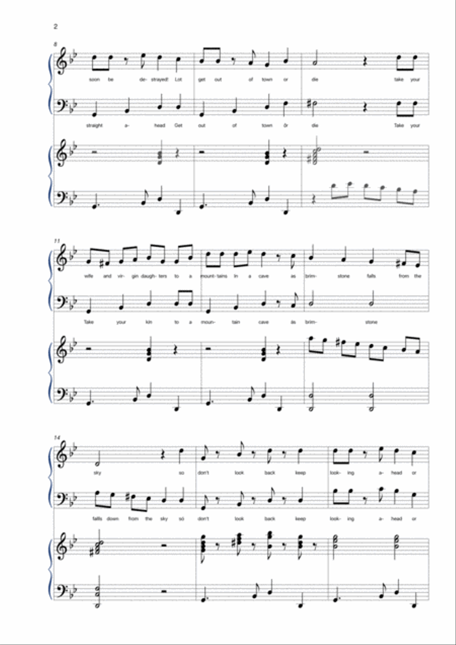 Sodom and Gemorrah Piano scores gallery preview page 2