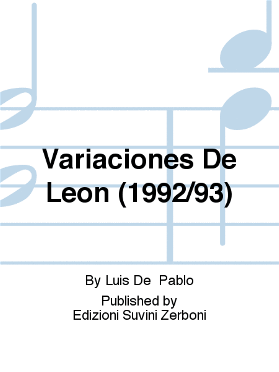 Variaciones De Leon (1992/93) A Cappella scores gallery preview page 1
