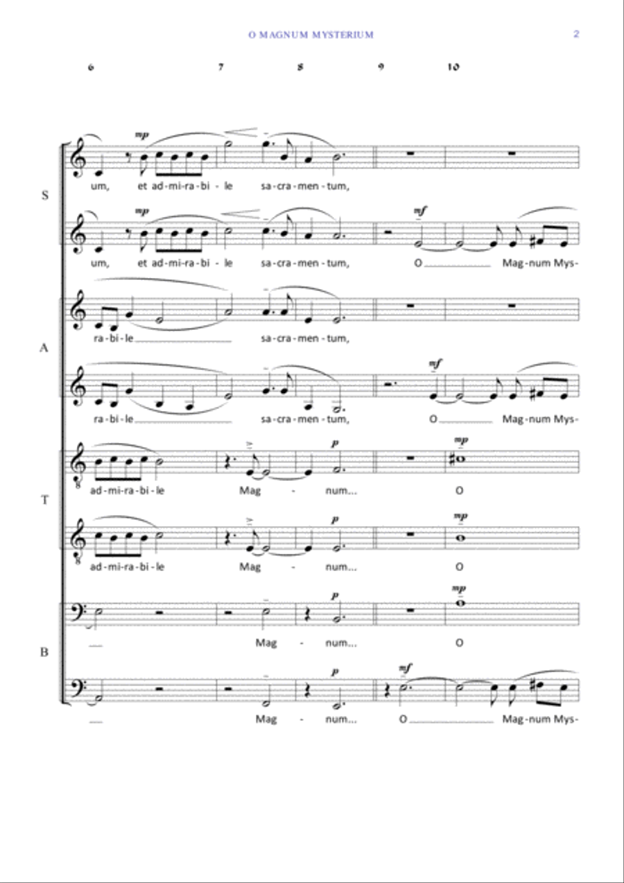 O MAGNUM MYSTERIUM Divisi scores gallery preview page 5