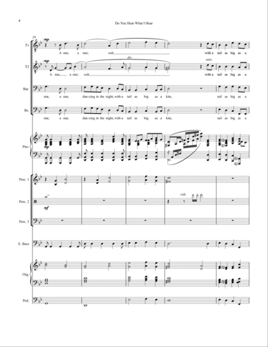 Do You Hear What I Hear Small Ensemble scores gallery preview page 4