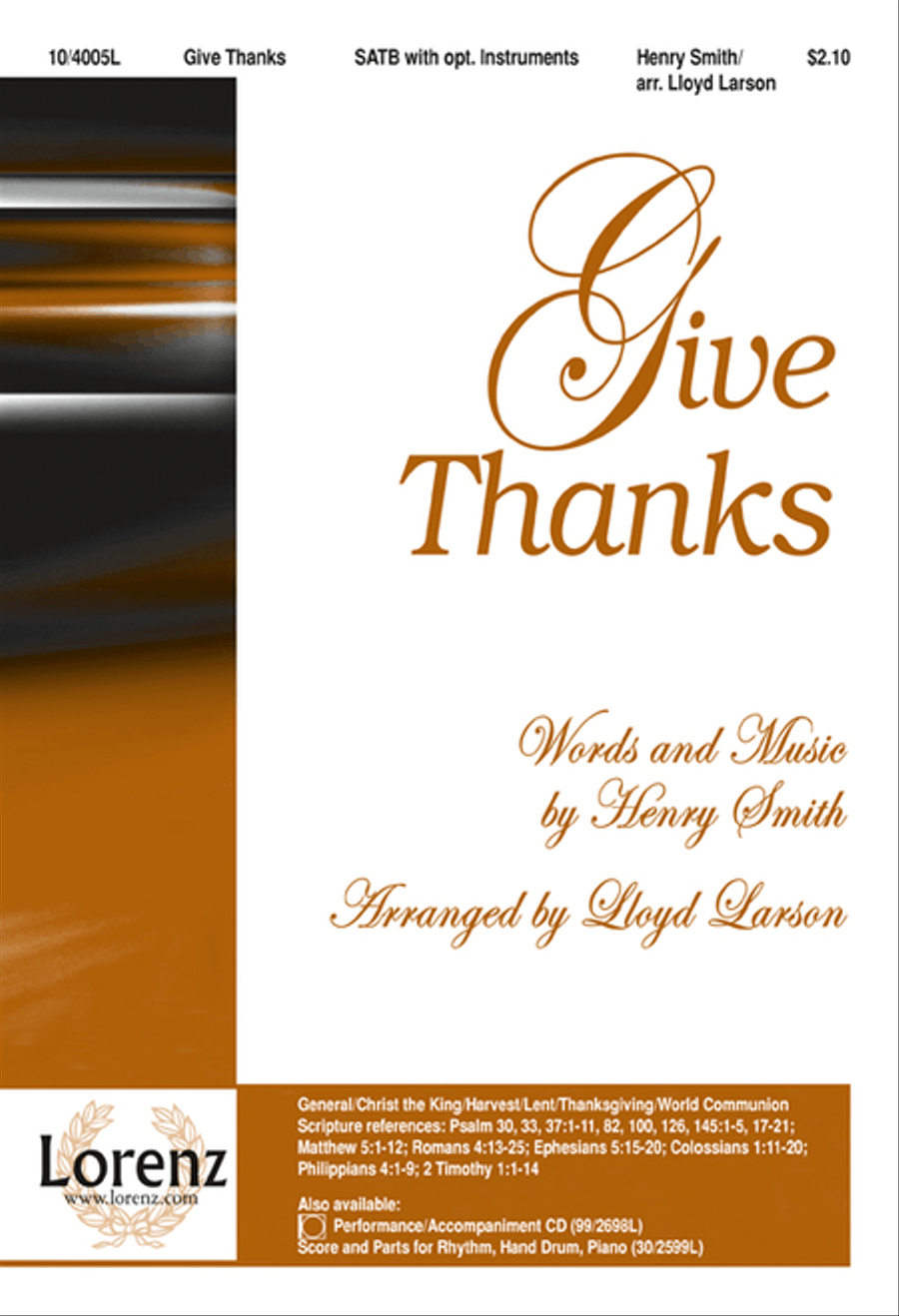 Give Thanks 4-Part scores gallery preview page 1