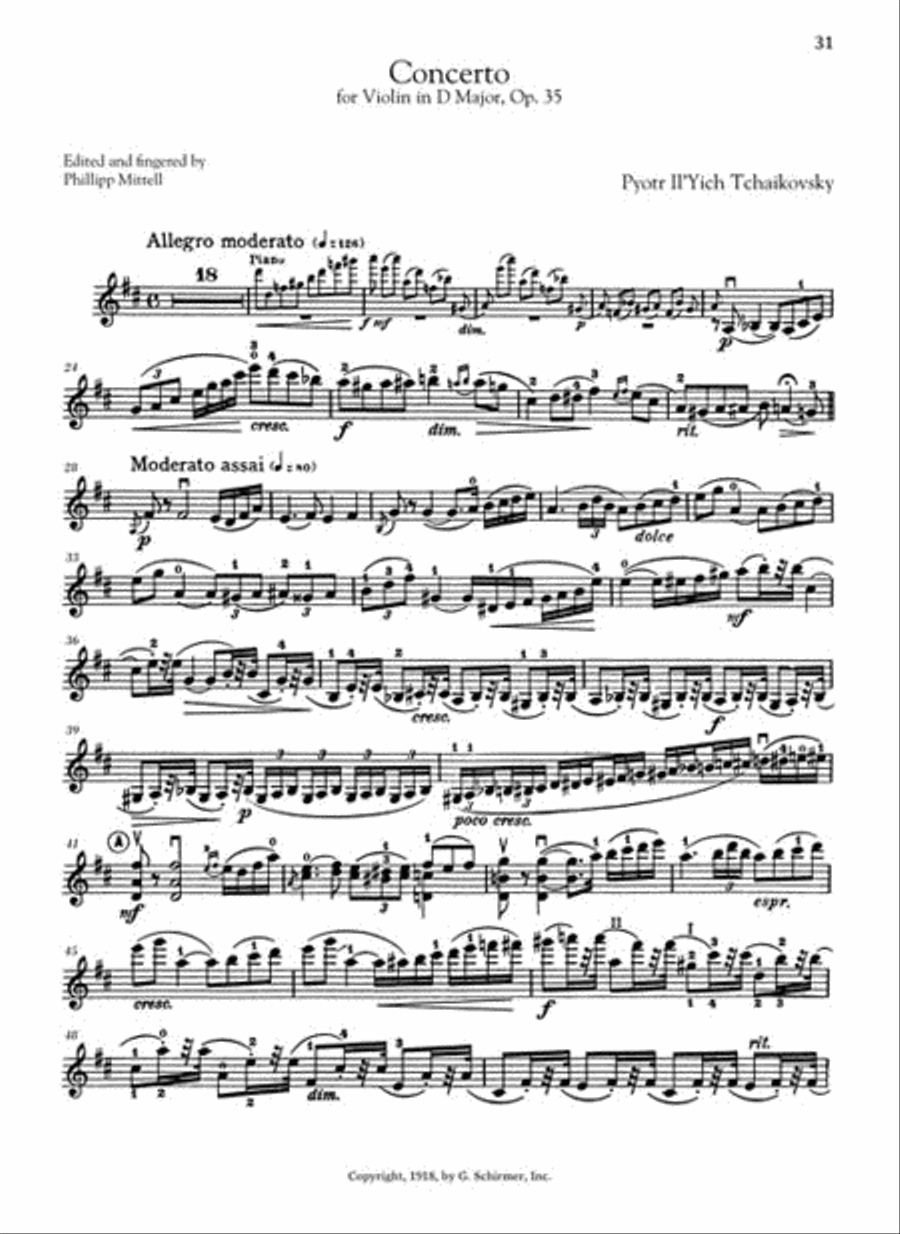 Three Romantic Violin Concertos: Bruch, Mendelssohn, Tchaikovsky Violin Solo scores gallery preview page 7